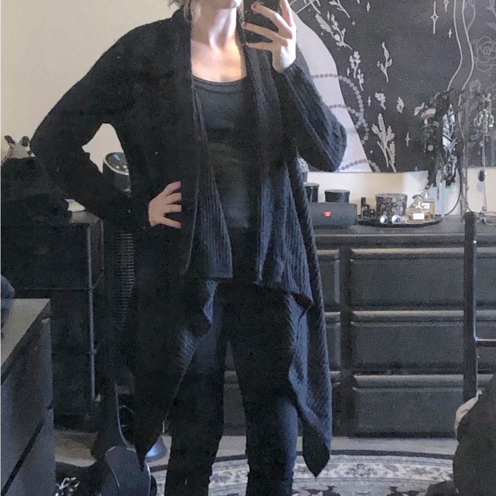 Joe Fresh black knit open cardigan